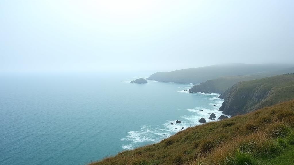 Côtes bretonnes avec vue sur les îles